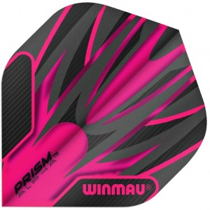 Winmau Prism Alpha Flights Transulent Roze Zwart