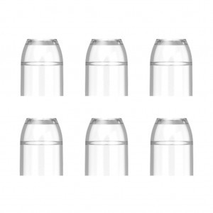 L Style Champagne Rings Caps Clear (6 Stuks)