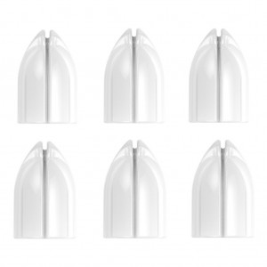 L Style Shell Lock Rings Clear White