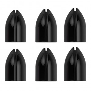 L Style Shell Lock Rings Clear Black