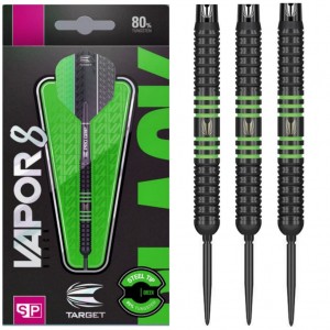 Target Vapor8 Black Green 80% Swiss Dartpijlen 22-24-26 Gram