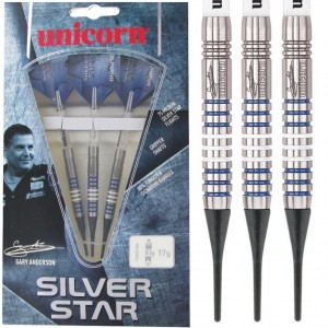Unicorn Silverstar Gary Anderson Phase 1 80% Softtip Darts 17-19 Gram