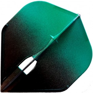 L Style Two Tone Flights L1 Black Green