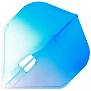 L Style Two Tone Flights L1 Clear Blue