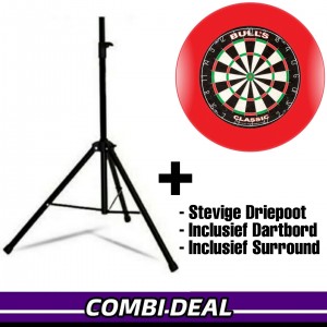 Bull's Dartbord Standaard Set Rood