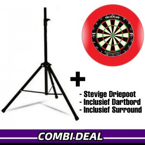 Nodor Dartbord Standaard Set Rood