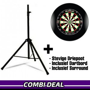 Nodor Dartbord Standaard Set Zwart